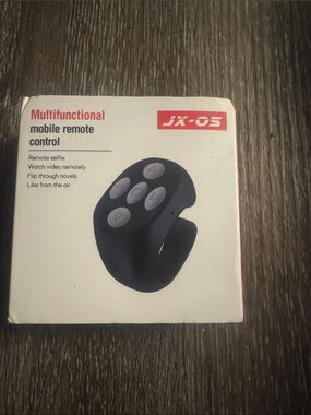 Black Multifunctional Mobile Remote Control Ring